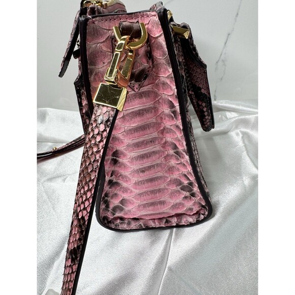 RARE Michael Kors Collection Genuine Pink Python Leather Oleander Satchel Bag - Picture 7 of 16
